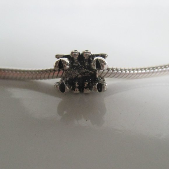 Happy Crab Charm Smiling Vintage Silver Bead for Pandora style bracelet - Picture 4 of 4